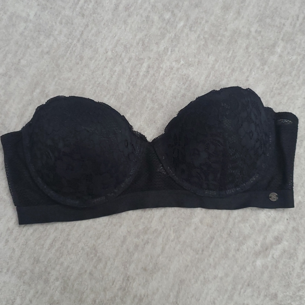 Lucky Brand Black Lace Convertible Push-Up Bra